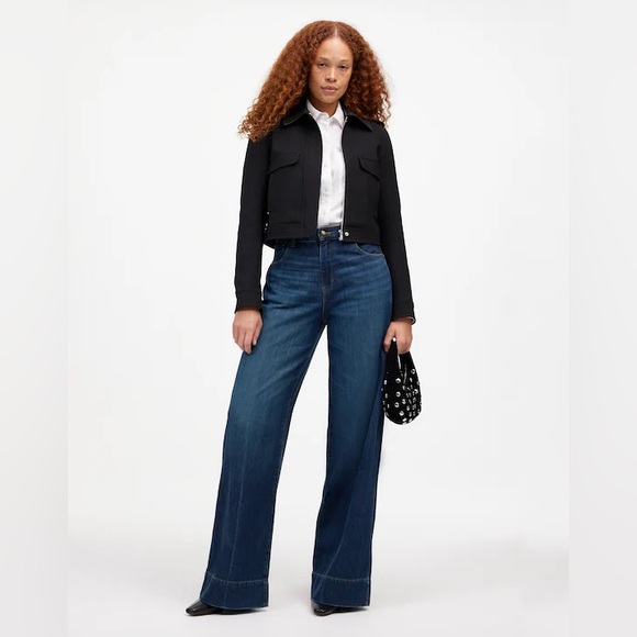 Madewell Curvy Superwide Leg Jeans - Soft Drape Denim - Picture 4 of 10